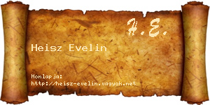Heisz Evelin névjegykártya
